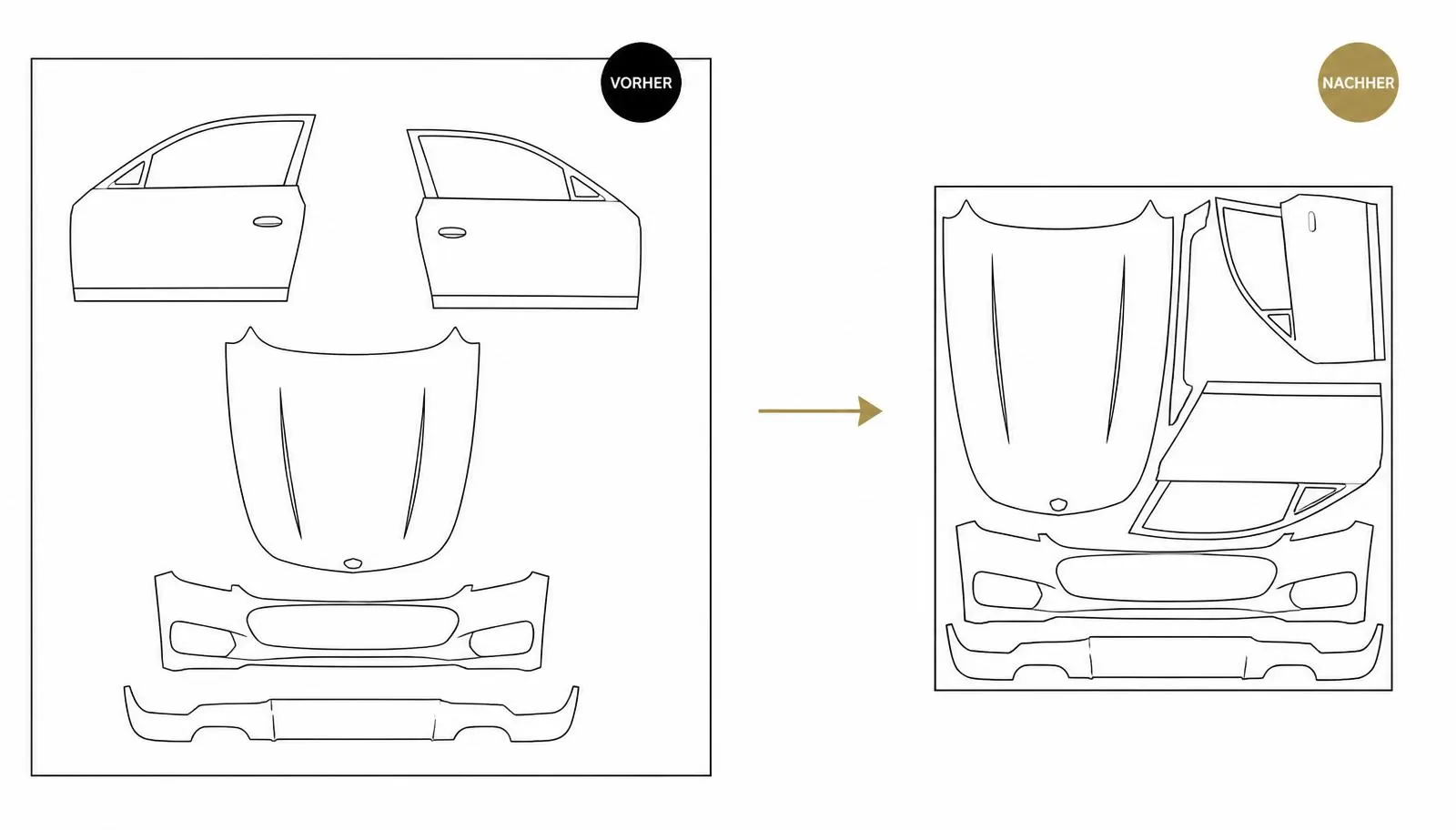 Nesting of cutting parts on the film width in the CUTNEX software